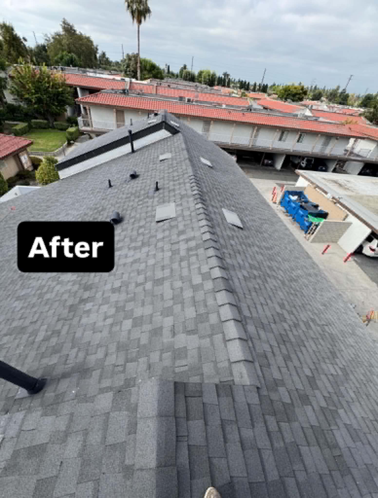 Roof after repair — finished roofing project by Better Days Construction